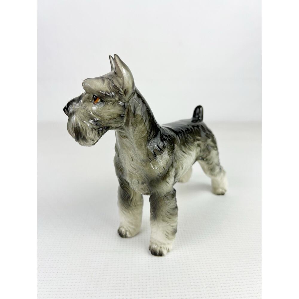 Vintage Shafford Japan Schnauzer Dog Porcelain Figurine 7 in Number 160 Collect - Picture 7 of 13